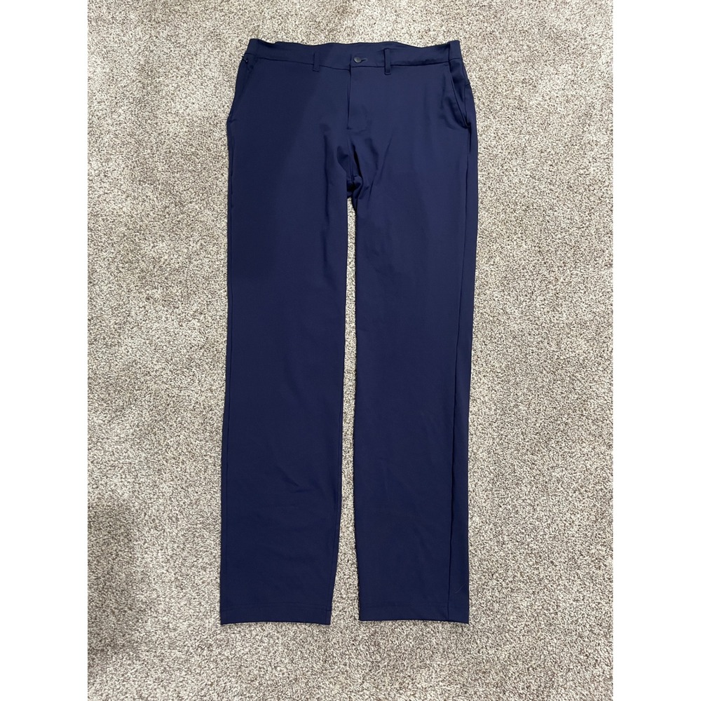 NOBULL Mens Performance Chino Pants Navy Blue Stretch Athletic 36x36
